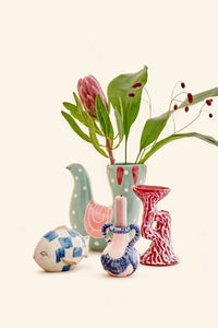 U-Shaped Dove Ceramic Vase