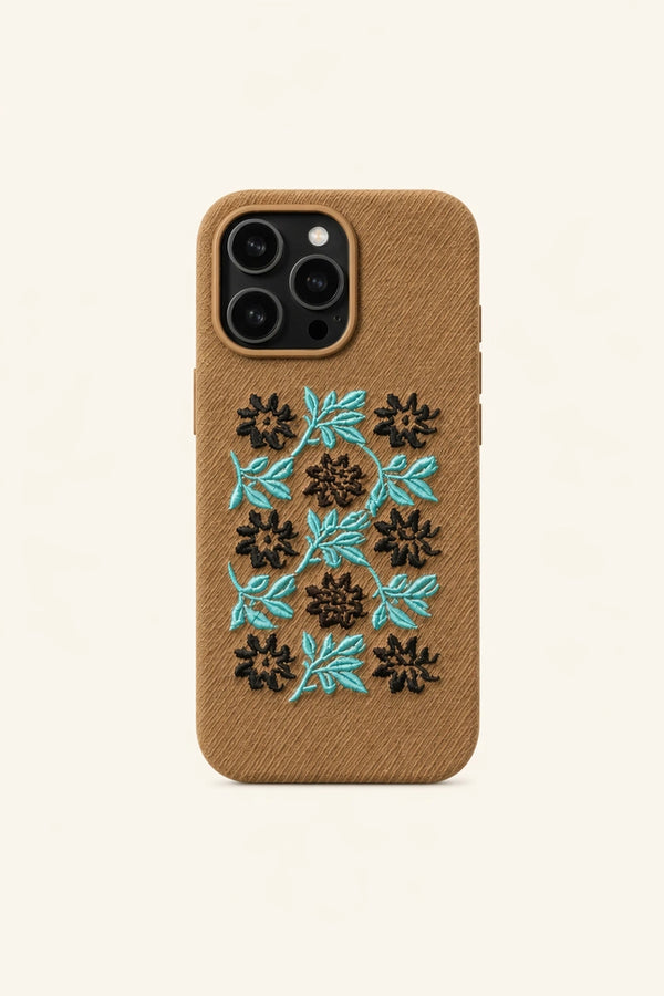 Vine & Floral Embroidered Phone Case