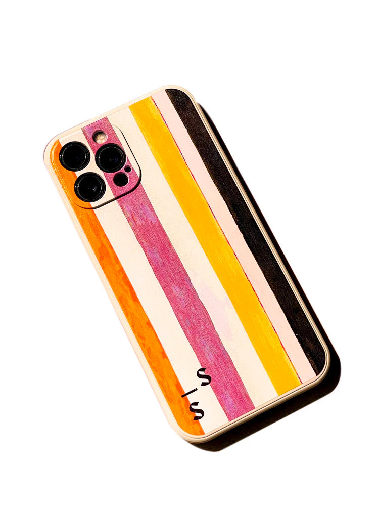 Pink & Orange Stripes Phone Case - TRLab Shop