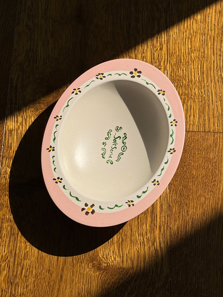 Vintage Floral Bamboo Fiber Bowl - TRLab Shop