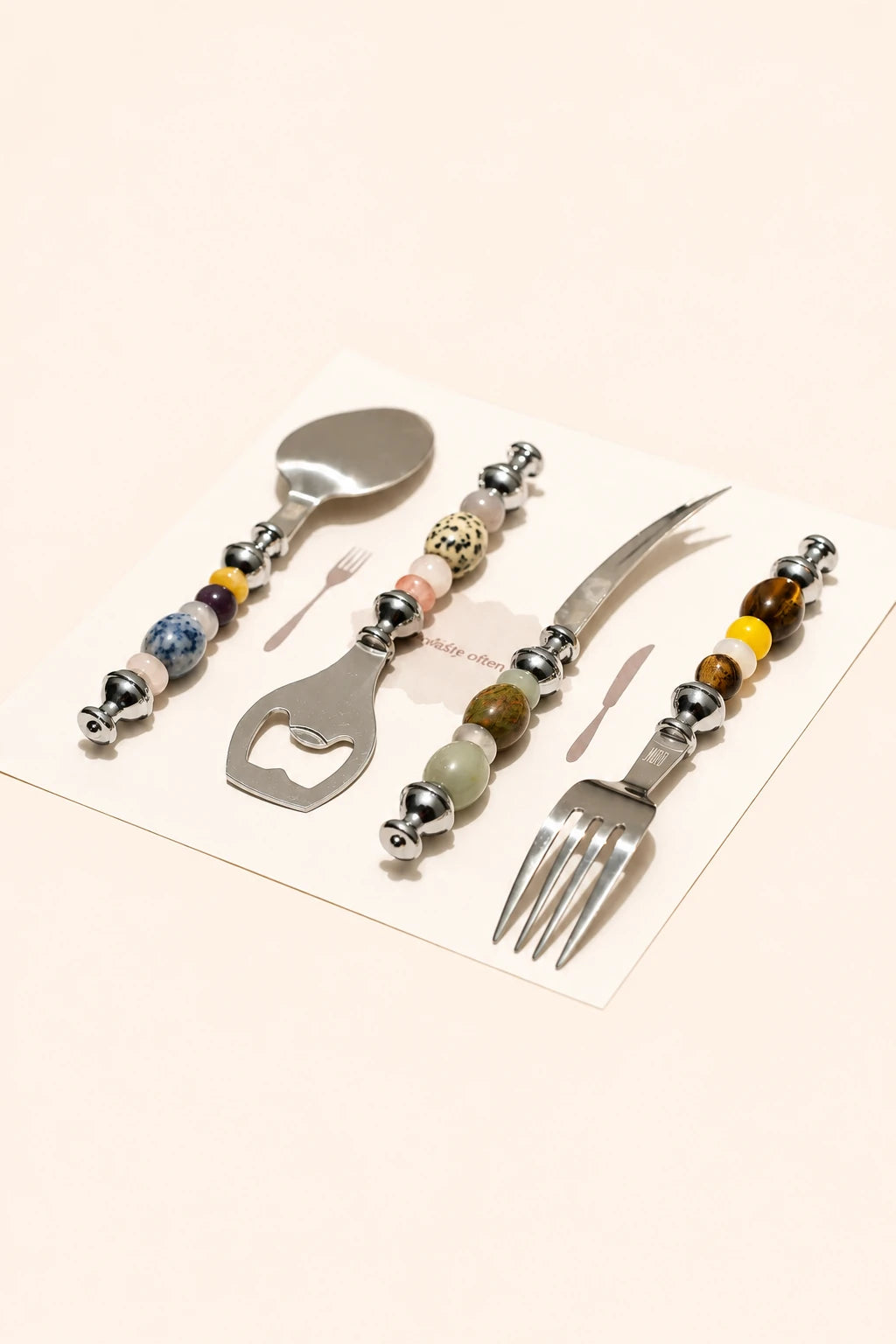 Natural Gemstone Dining Set