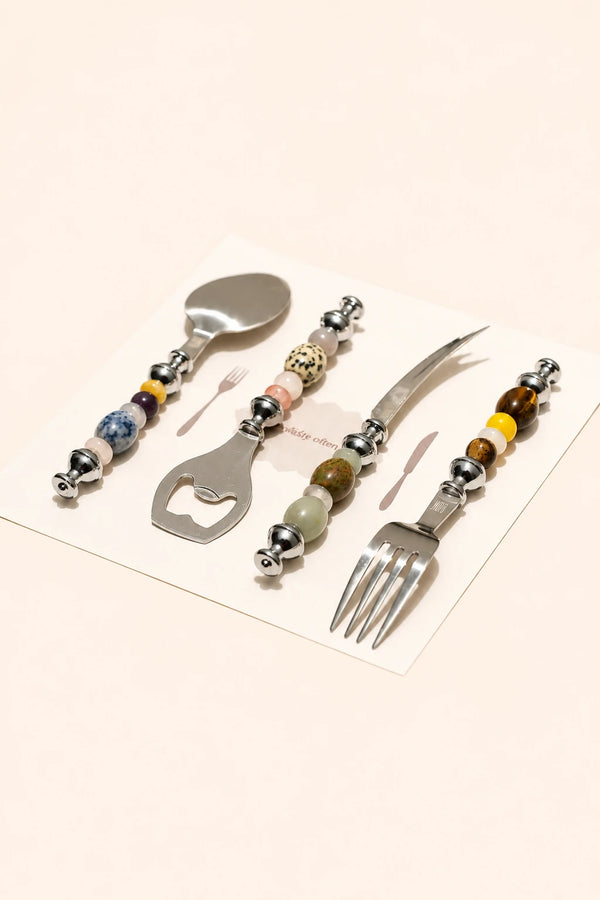 Natural Gemstone Dining Set