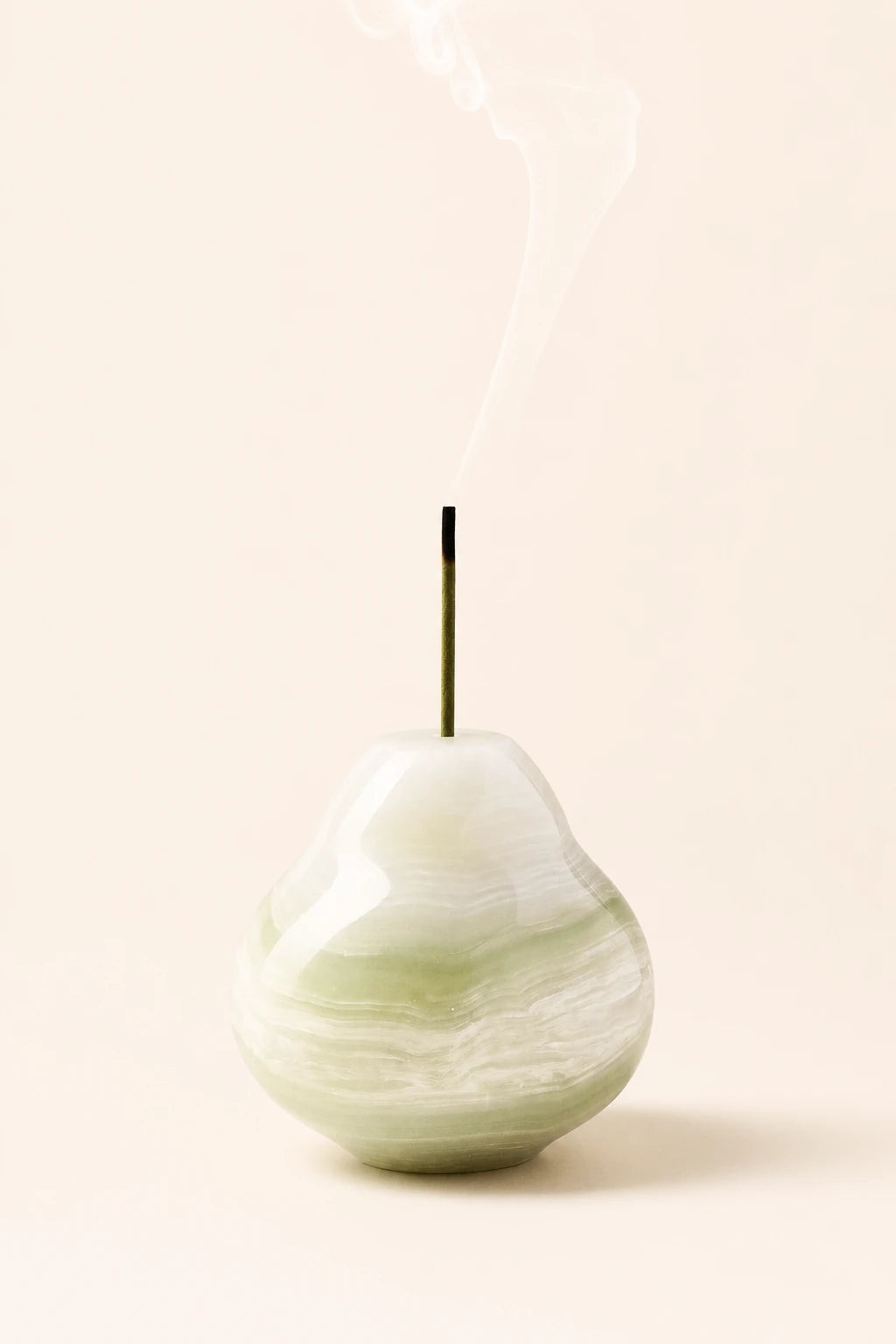 Natural Jade Pear Incense Holder Gift Set