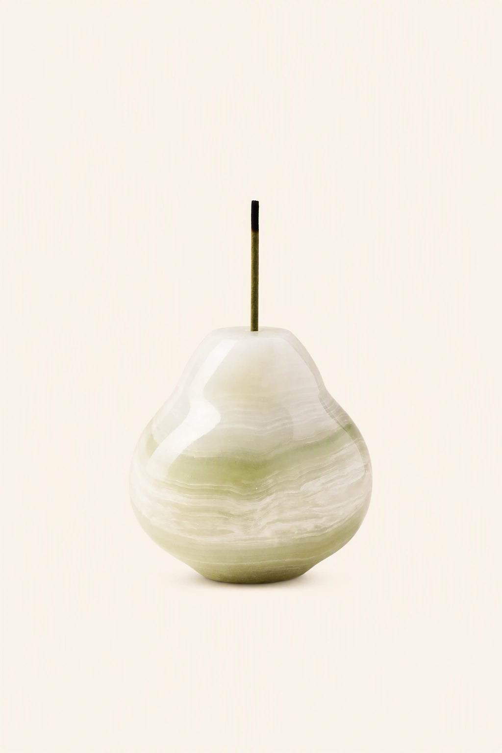 Natural Jade Pear Incense Holder Gift Set