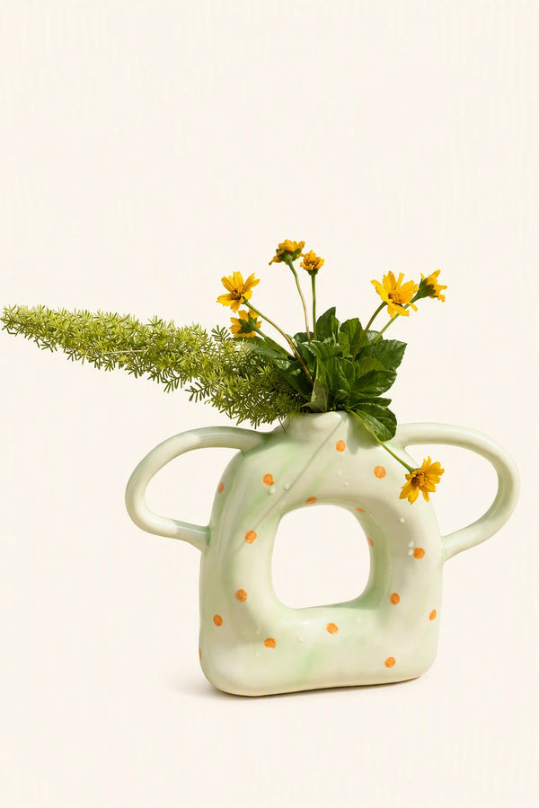 Ceramic Donut Twin-Handled Vase Collection