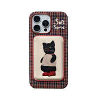 Black Cat & Apple MagSafe Card Holder