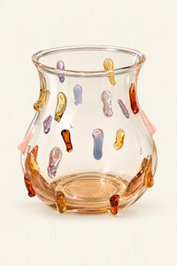 Confetti Drop Clear Glass Wine Glass