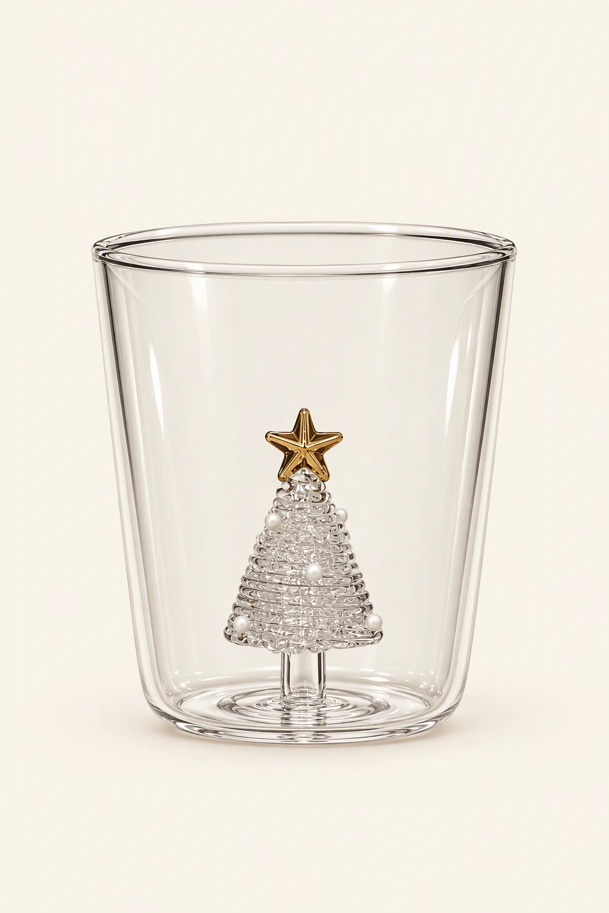 Winter Gala Clear Glass Cup