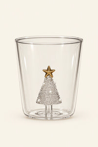 Winter Gala Clear Glass Cup