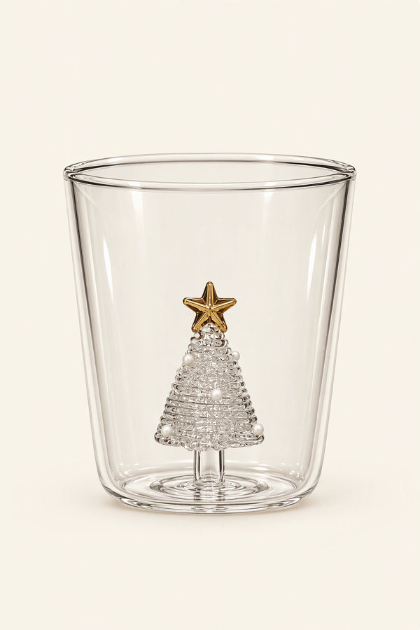 Winter Gala Clear Glass Cup