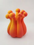 TAOTAO STUDIO Crown of Mud ribbed gourd vase for home decor, featuring a textured mud finish and elegant rounded shape.