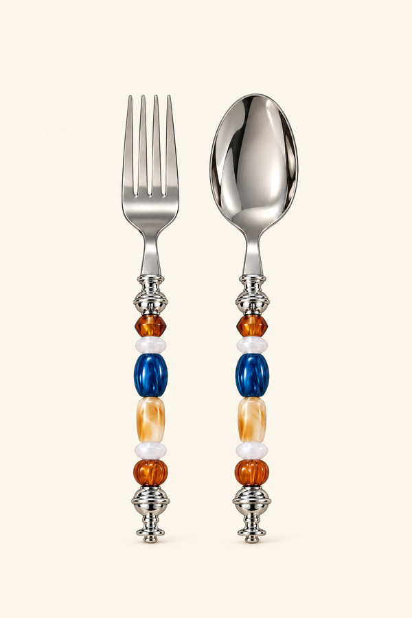 Table Confetti Multicolor Bead Cutlery Set