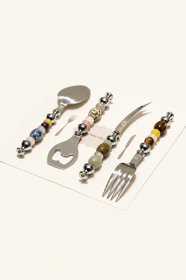 Natural Gemstone Dining Set