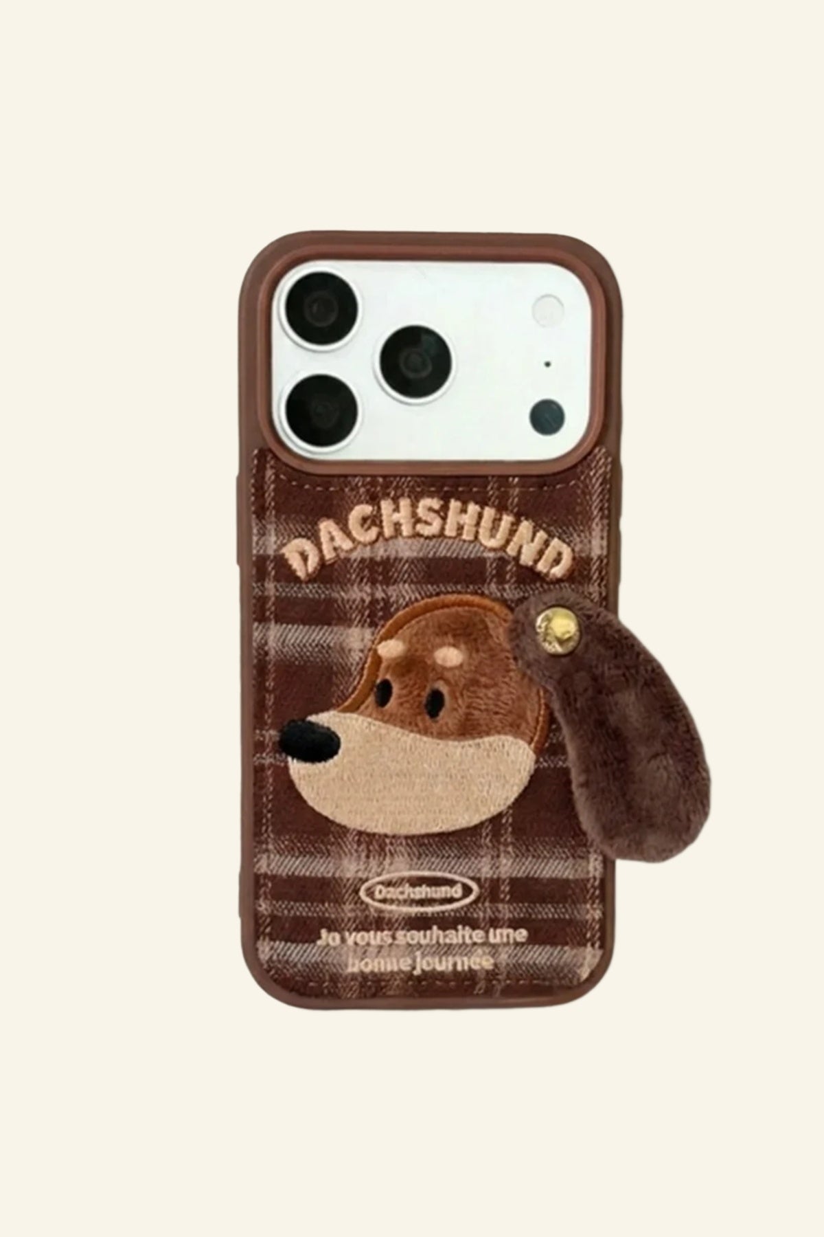 Carry Companion Brown Woven-Look Phone Case
