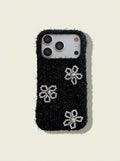 Tweed Beaded Flower Phone Case - TRLab Shop