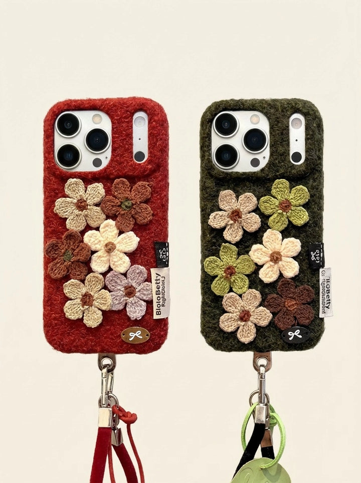 Embroidered Flower Phone Case - TRLab Shop