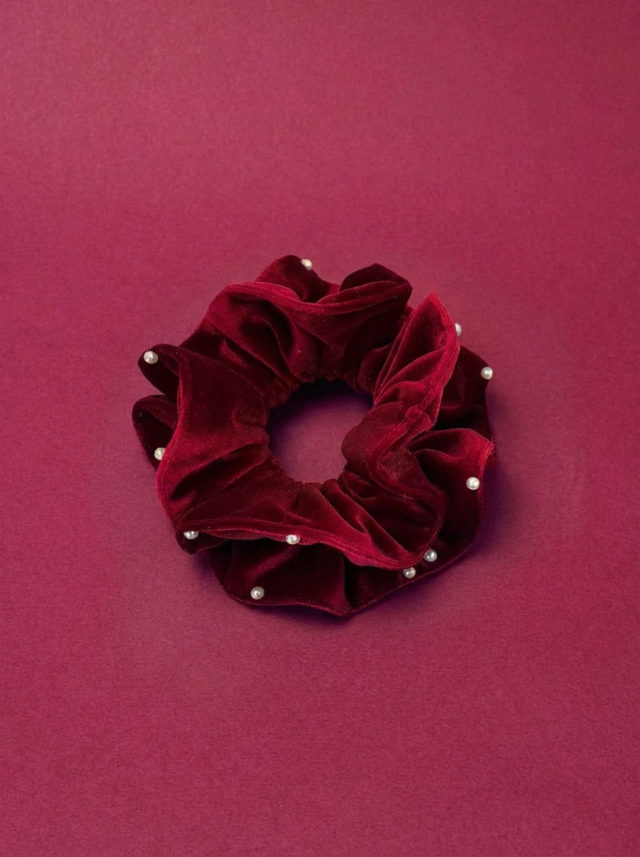 Pearls Scattered Starlight Wavy Hem Scrunchie - TRLab Shop