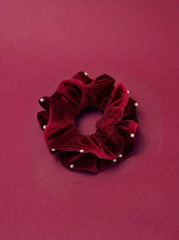 Pearls Scattered Starlight Wavy Hem Scrunchie - TRLab Shop