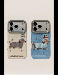 Winter Cowboy Puppy Embroidered Phone Case - TRLab Shop