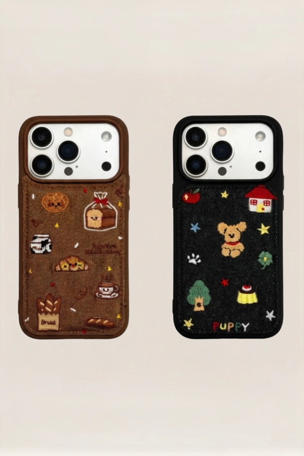 Childhood Paradise Embroidered Phone Case - TRLab Shop