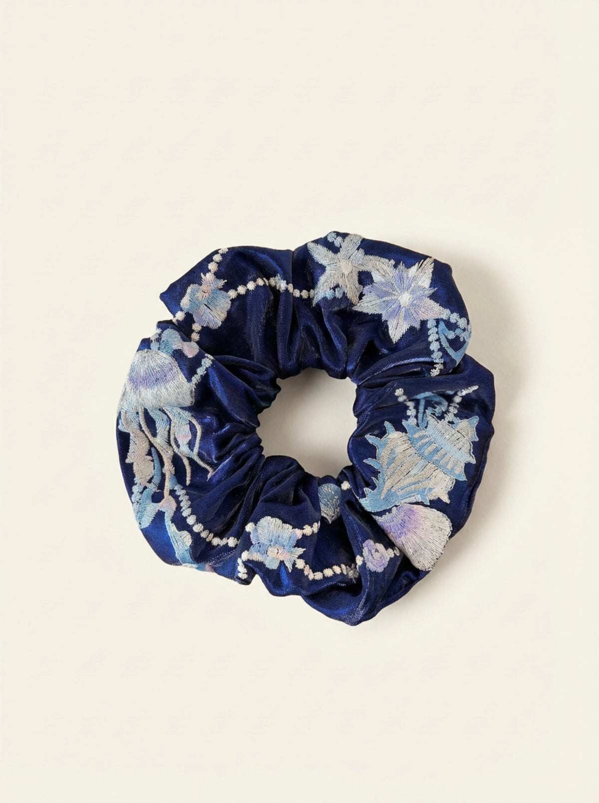Deep-Sea Alabaster Wavy Hem Scrunchie - TRLab Shop