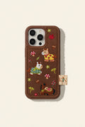 Embroidered pony design phone case by TRLab Shop, featuring colorful stitching on durable protective cover.