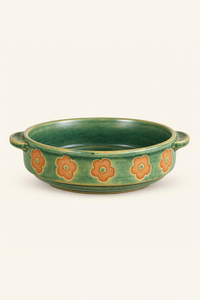 Orange Bloom Green Ceramic Tableware