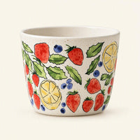 Painted Fruit White Ceramic Cups & Mugs