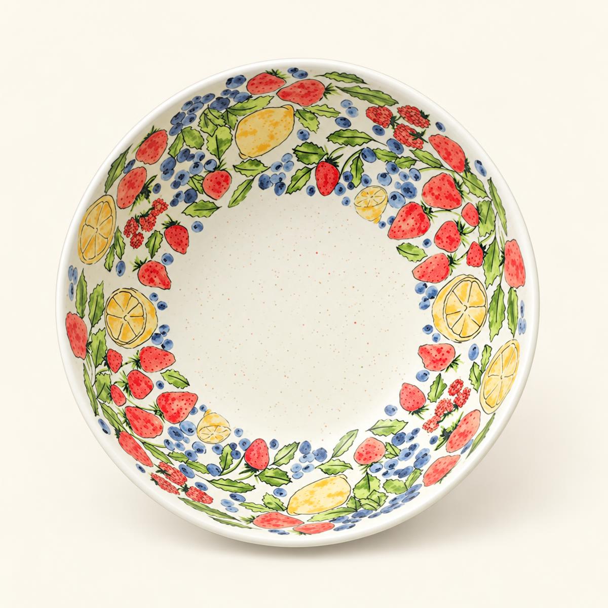 Painted Fruit White Ceramic Plates