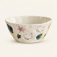 Meadow Bird Sculpted Ceramic Bowls