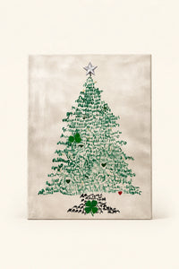Written Wishes Green Cedar Christmas Tree Canvas Wall Art