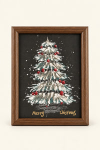 Written Wishes Starry Christmas Tree Canvas Wall Art