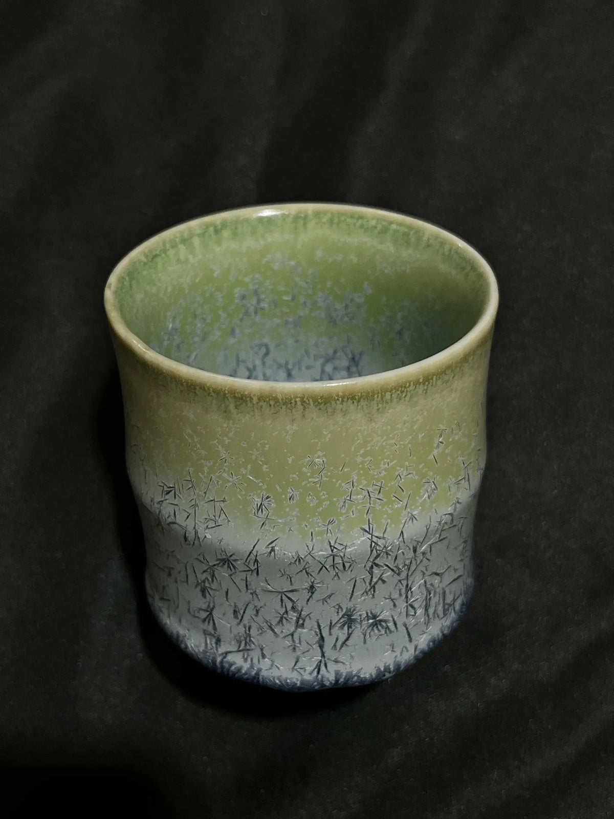 Mineral Frost Green-Blue Ceramic Tea Cup