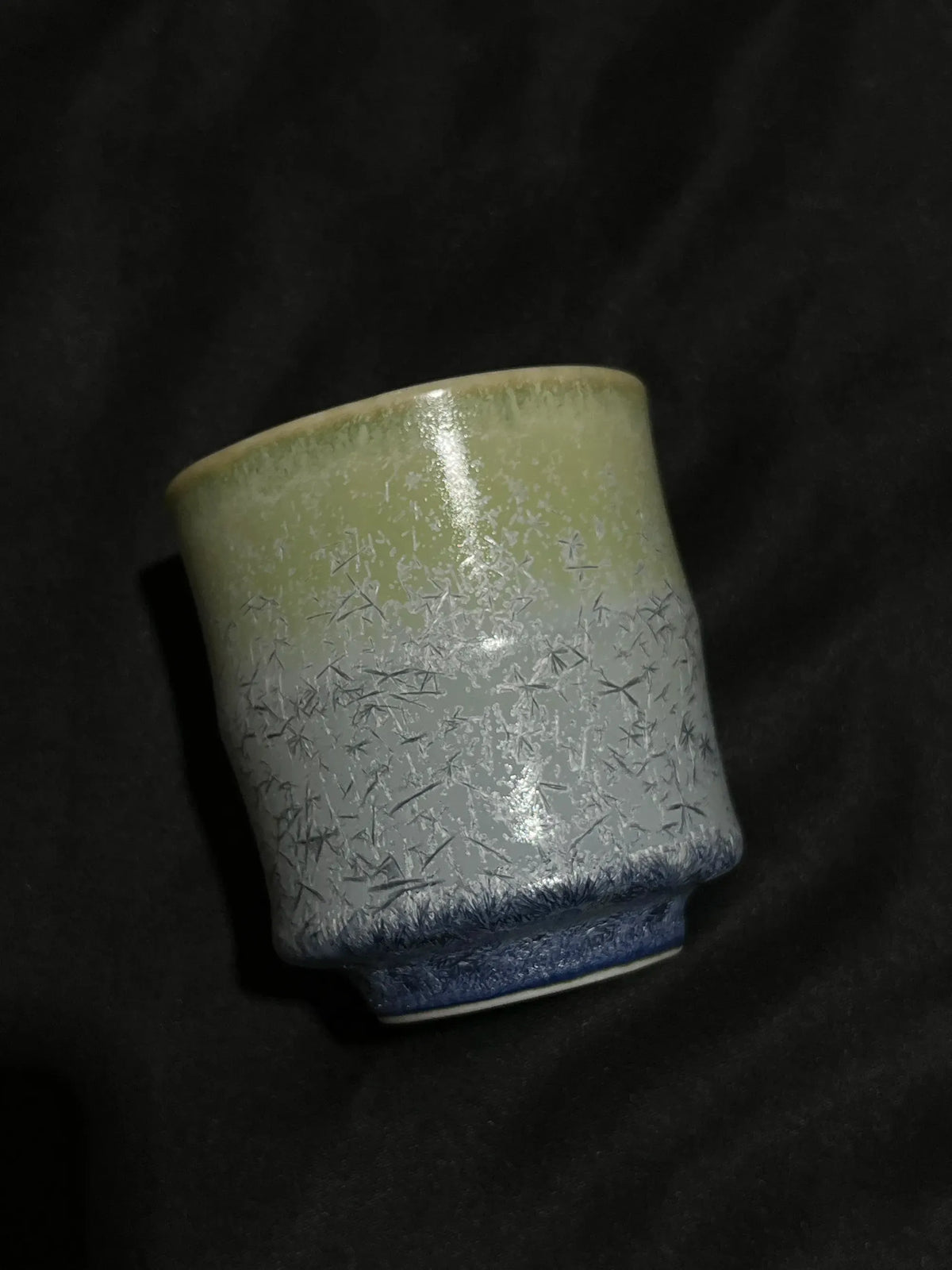 Mineral Frost Green-Blue Ceramic Tea Cup