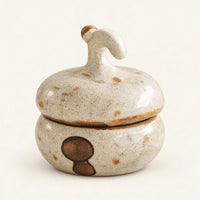 Mushroom Dot Double Handle Ceramic Storage Jars
