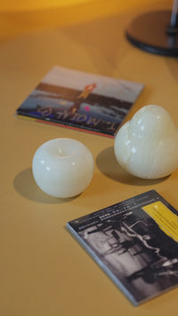 Natural Jade Apple Incense & Holder Gift Set