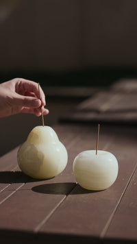 Natural Jade Apple Incense & Holder Gift Set