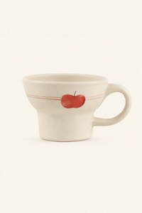 Red Apple Pinched Ceramic Mug