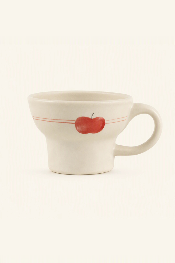 Red Apple Pinched Ceramic Mug