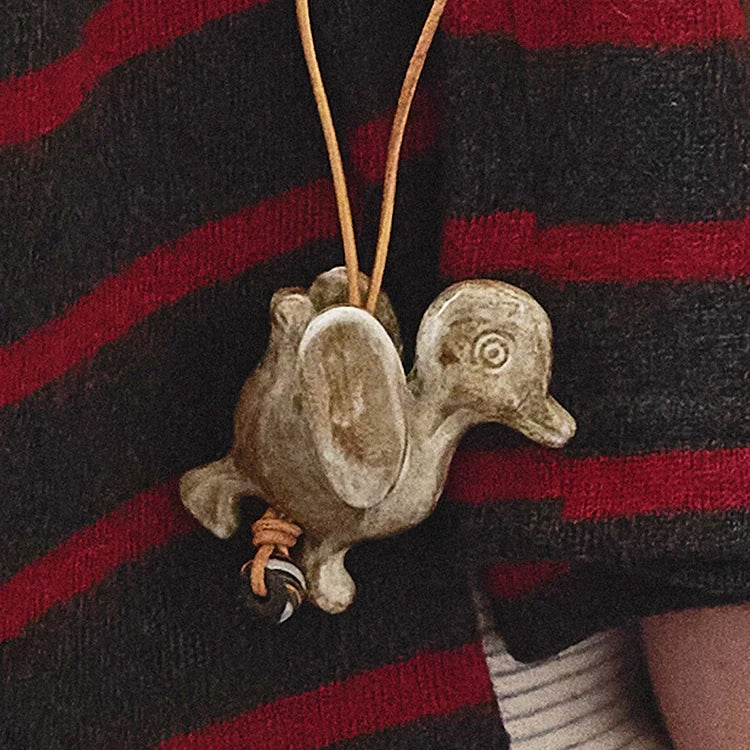 Hand-Painted Animal Ceramic Necklace - TRLab Shop