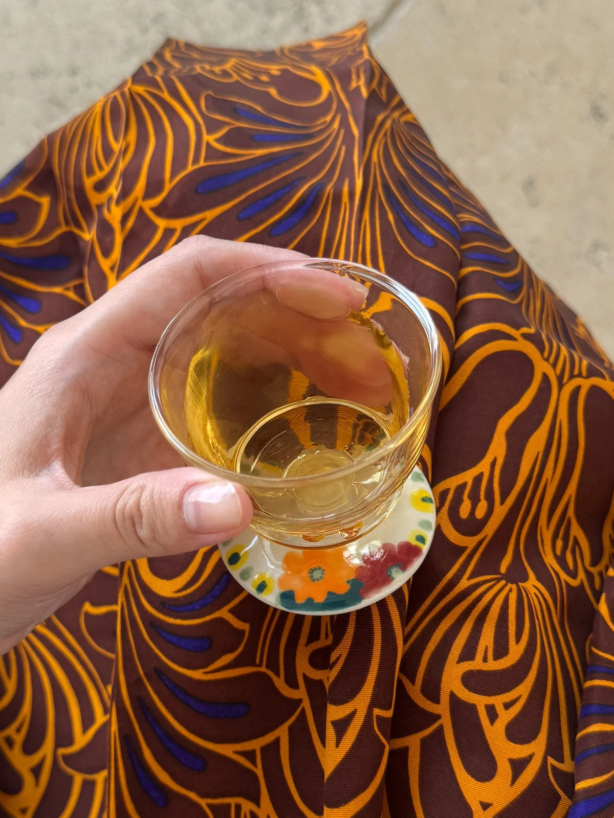 Hand-Painted Floral Sake Cup - TRLab Shop