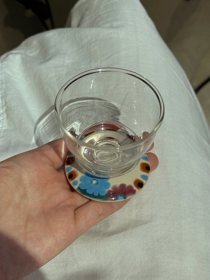 Hand-Painted Floral Sake Cup
