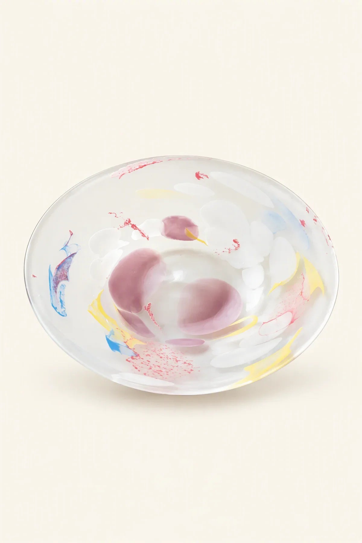 Petal Drift Frosted Clear Glass Serving Set