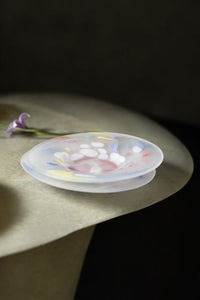 Petal Drift Frosted Clear Glass Serving Set