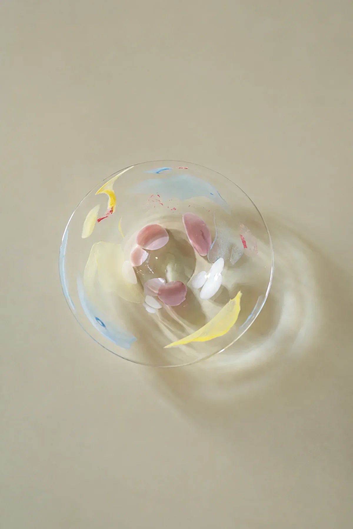 Petal Drift Frosted Clear Glass Serving Set