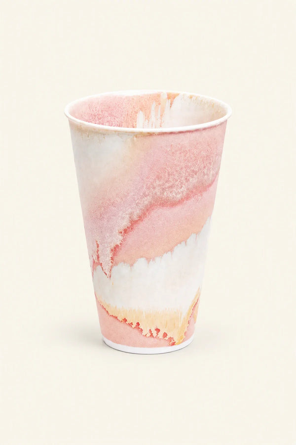 Petal Drift Blush Ceramic Cup