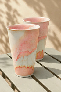 Petal Drift Blush Ceramic Cup