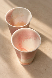 Petal Drift Blush Ceramic Cup