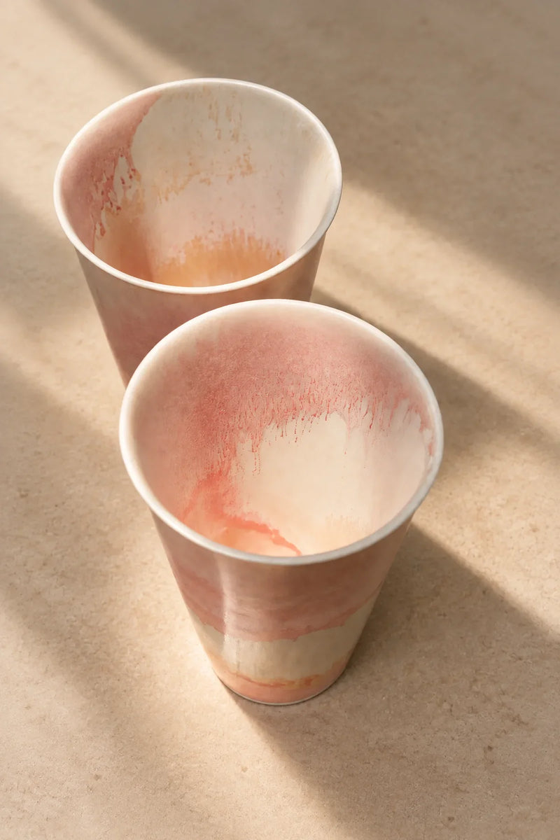 Petal Drift Blush Ceramic Cup