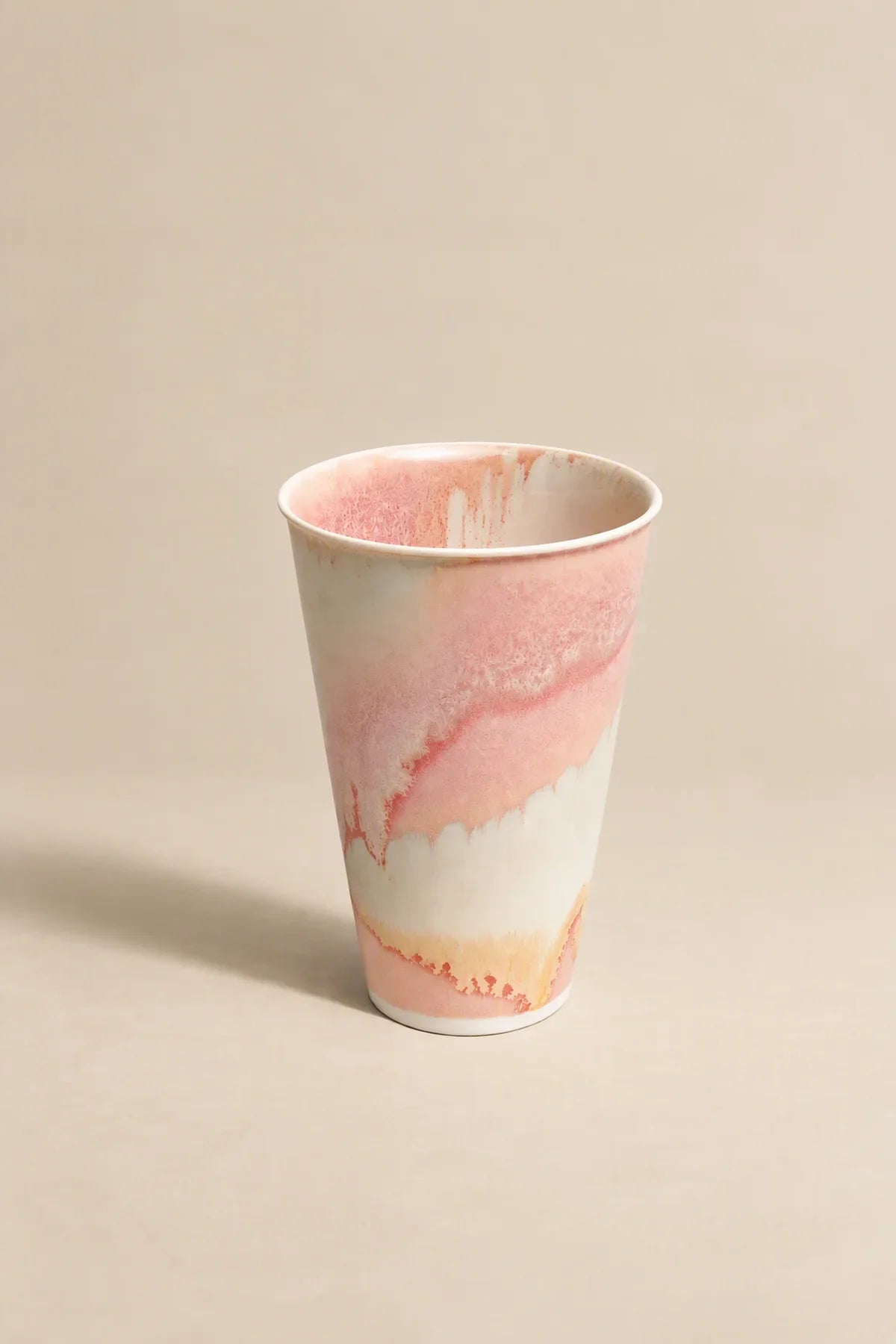 Petal Drift Blush Ceramic Cup